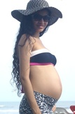 Photo of a pregnant lady in summer clothing