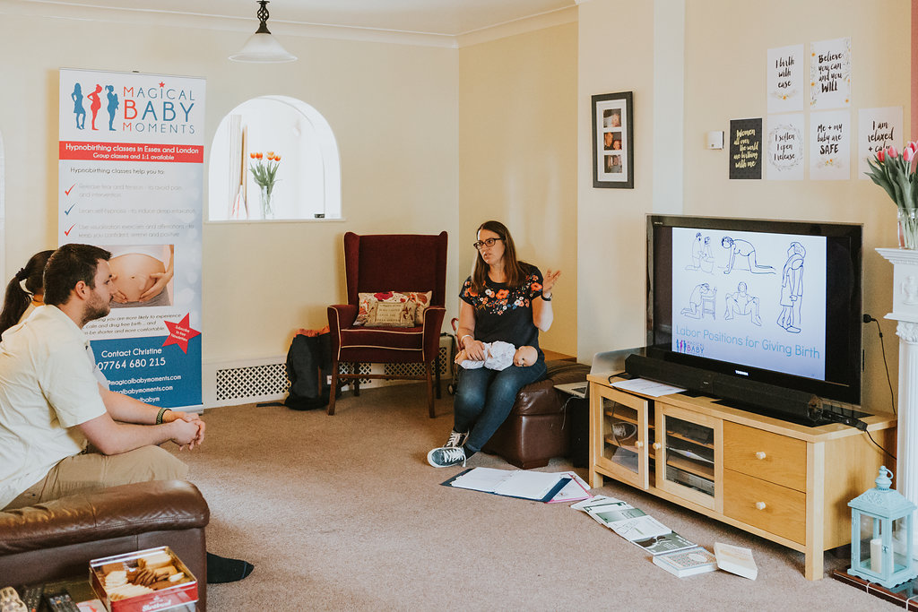 Romford Hypnobirthing course being taught by Christine. Photo taken by Alina Clark.